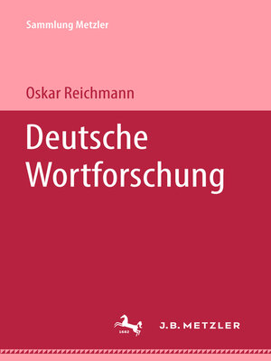 cover image of Deutsche Wortforschung